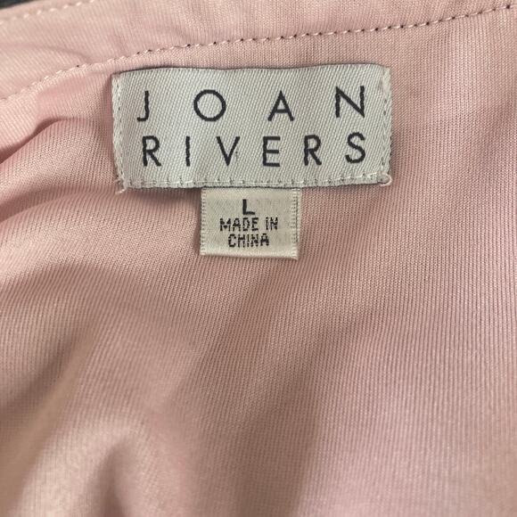 Joan Rivers Quilted Jacket Womens Large Pink Faux Leather Black Trim - Picture 4 of 10